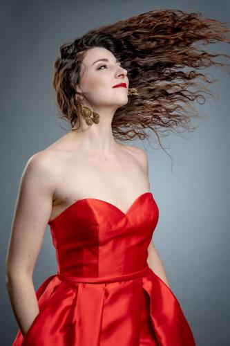 Eve-Maud Hubeaux in red dress 2