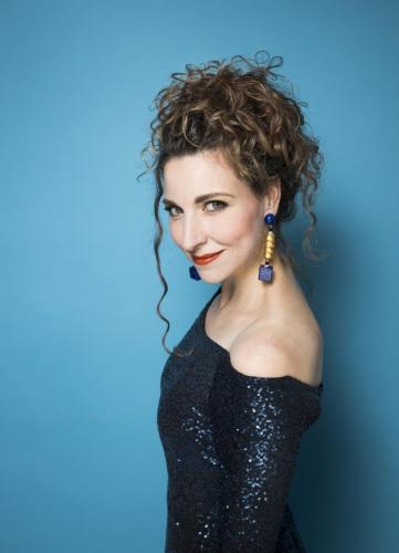 Eve-Maud Hubeaux in sparkling dress